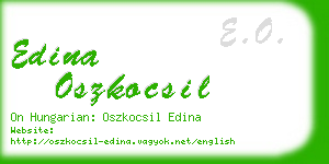 edina oszkocsil business card